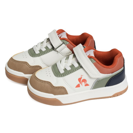 LCS COURT BOY Blanc Multicolore, Sneakers basses Le Coq Sportif