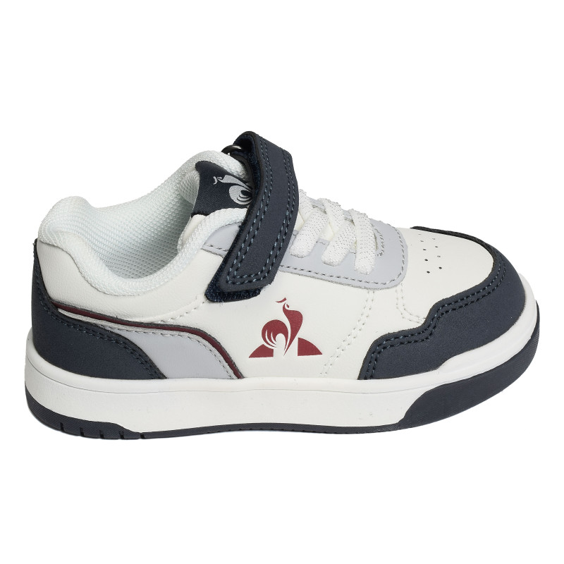 LCS COURT BOY Blanc Anthracite, Sneakers basses Le Coq Sportif