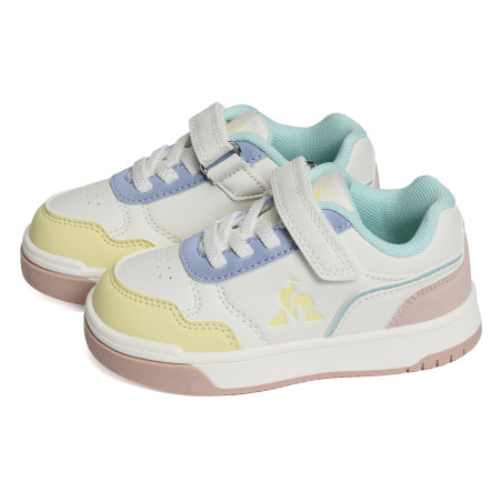 LCS COURT GIRL Blanc Multicolore, Sneakers basses Le Coq Sportif