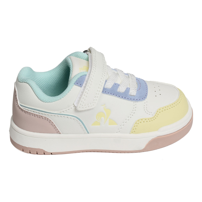 LCS COURT GIRL Blanc Multicolore, Sneakers basses Le Coq Sportif
