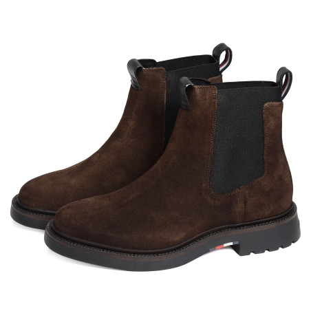 HILFIGER COMFORT LWT SDE CHELSEA 5592 Chocolat, Chelsea boots Tommy Hilfiger