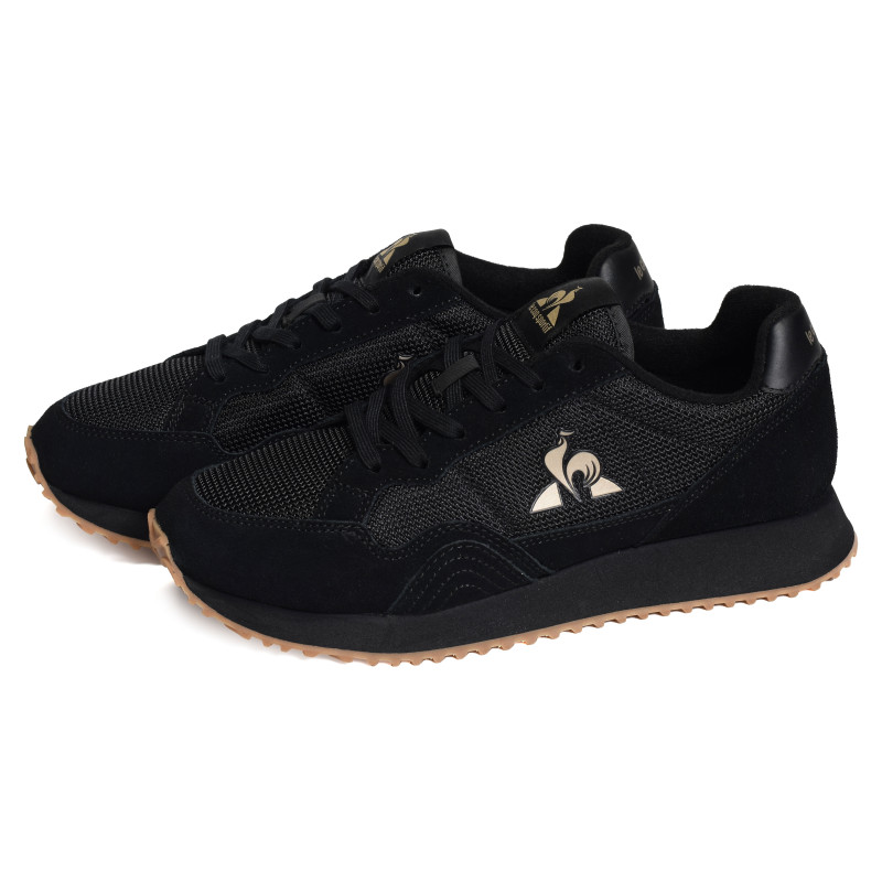 JET STAR Noir Or, Baskets running Le Coq Sportif