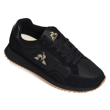 JET STAR Noir Or, Baskets running Le Coq Sportif