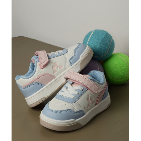 LCS COURT GIRL Blanc Rose, Sneakers basses Le Coq Sportif
