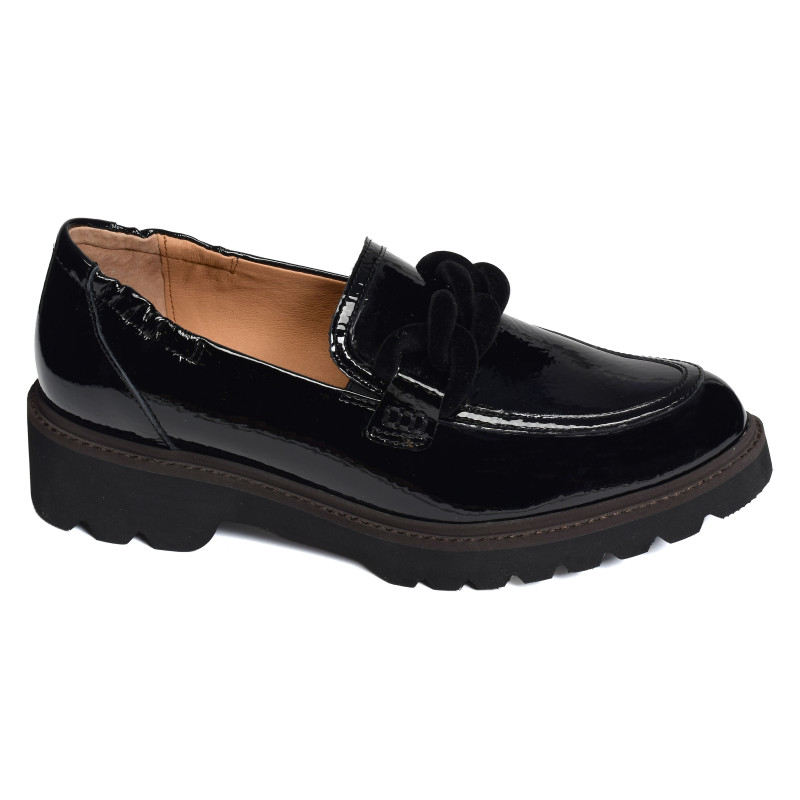 CYCLUZ Verni Noir, Mocassins Fugitive