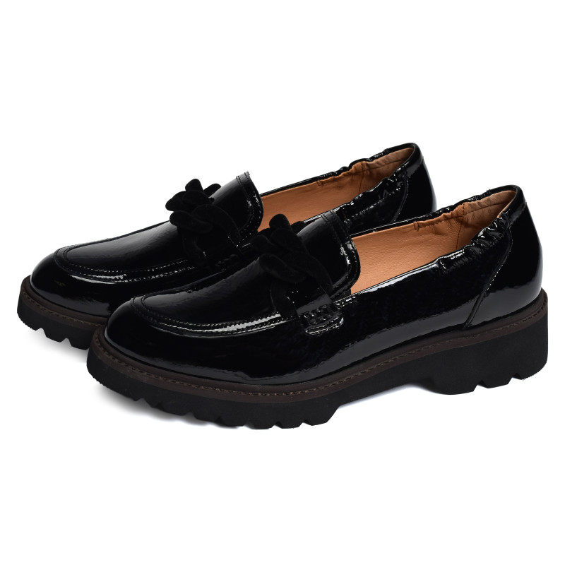 CYCLUZ Verni Noir, Mocassins Fugitive