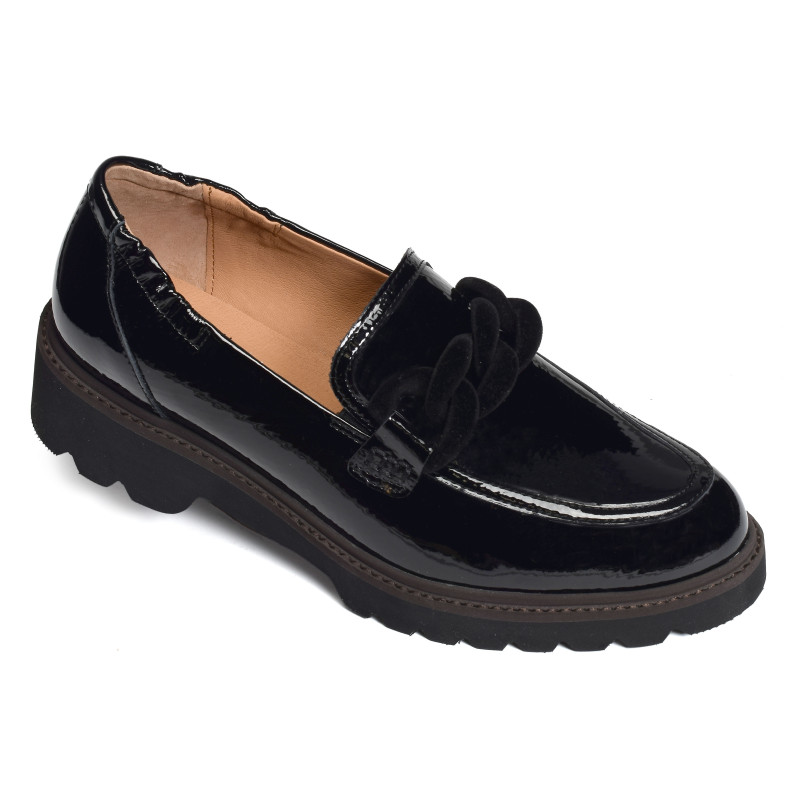 CYCLUZ Verni Noir, Mocassins Fugitive