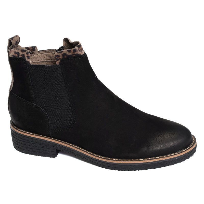 GENOI Noir Léopard, Chelsea boots Fugitive