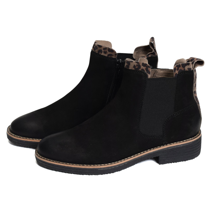 GENOI Noir Léopard, Chelsea boots Fugitive