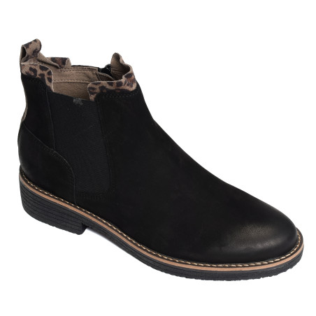 GENOI Noir Léopard, Chelsea boots Fugitive