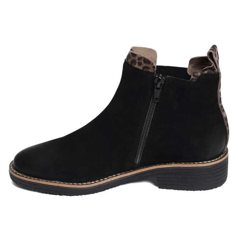GENOI Noir Léopard, Chelsea boots Fugitive