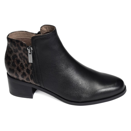 RACINE Noir Léopard, Bottines Fugitive