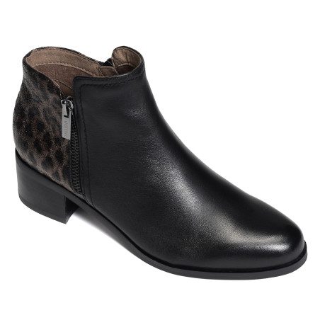 RACINE Noir Léopard, Bottines Fugitive