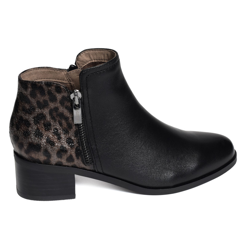 RACINE Noir Léopard, Bottines Fugitive