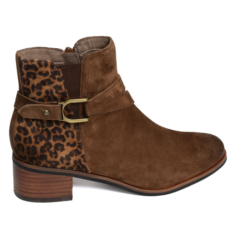 RADION Cognac Léopard, Bottines Fugitive