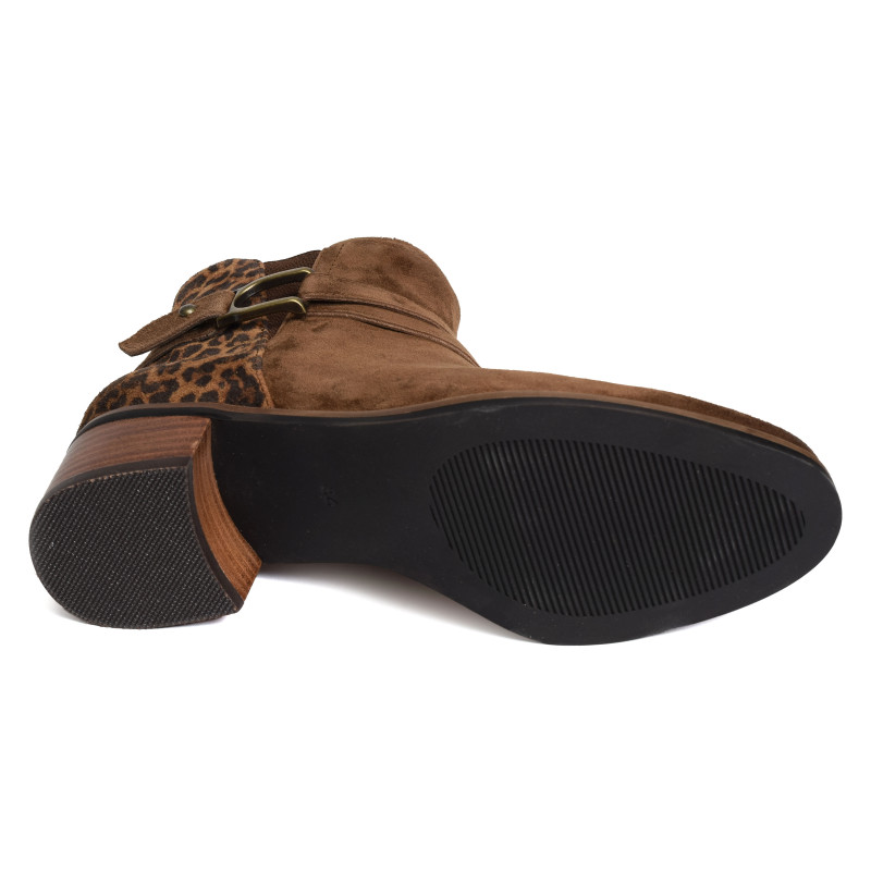 RADION Cognac Léopard, Bottines Fugitive