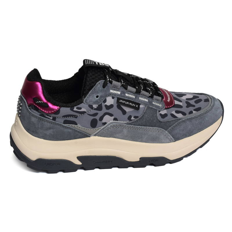 JAZONNE Gris Léopard, Baskets running TBS