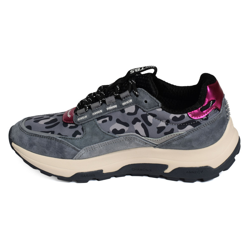 JAZONNE Gris Léopard, Baskets running TBS