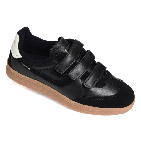 SHEFFIELD STRAPS W Noir Noir, Sneakers basses Schmoove