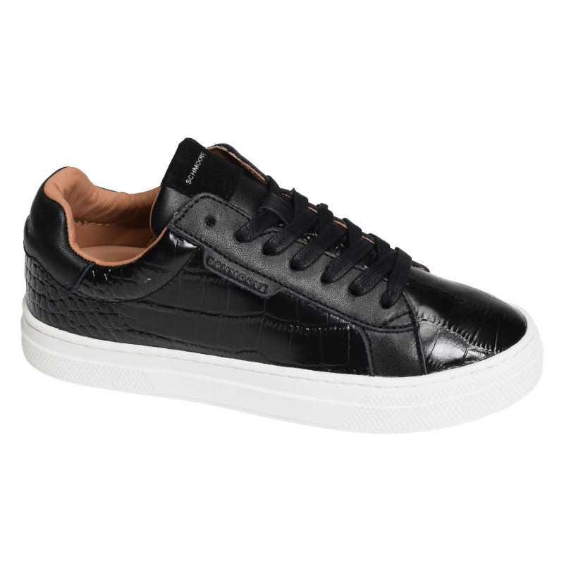SPARKLE SNEAKER W Noir Croco, Sneakers basses Schmoove