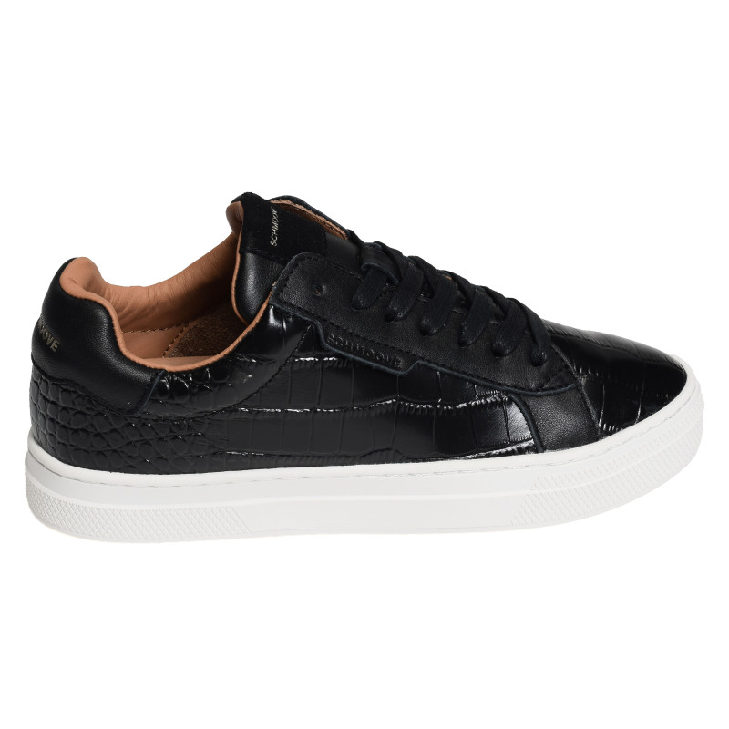 SPARKLE SNEAKER W Noir Croco, Sneakers basses Schmoove