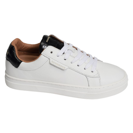 SPARKLE SNEAKER W Blanc Noir, Sneakers basses Schmoove