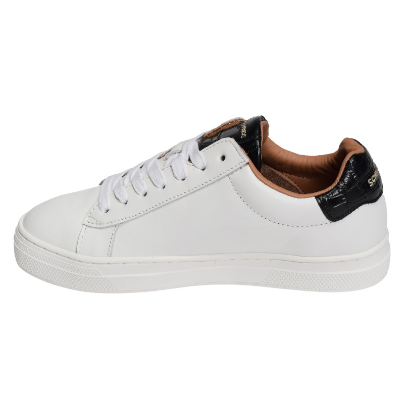 SPARKLE SNEAKER W Blanc Noir, Sneakers basses Schmoove