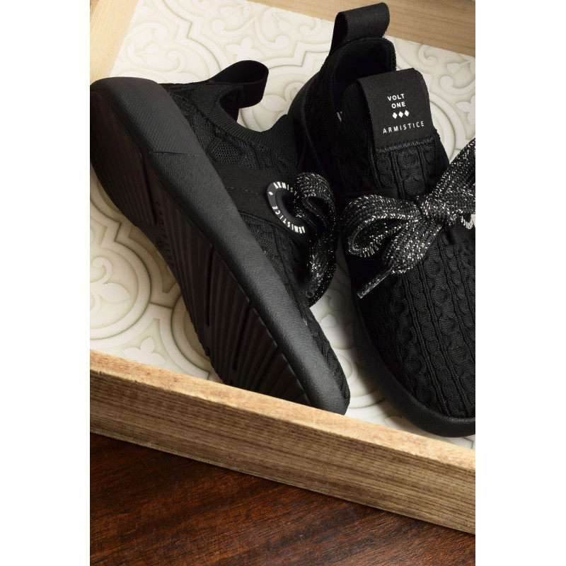 VOLT ONE W Noir Noir, Baskets running Armistice