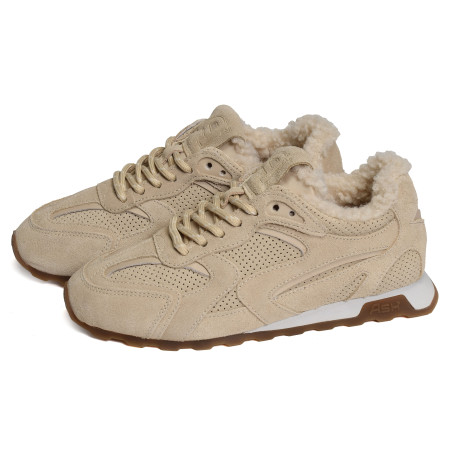 KASAR FUR Beige, Baskets running Ash