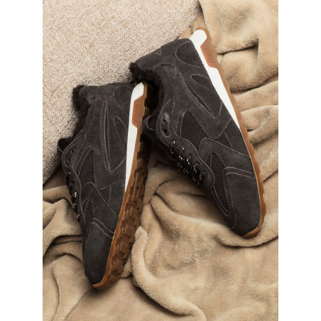 KASAR FUR Chocolat, Baskets running Ash