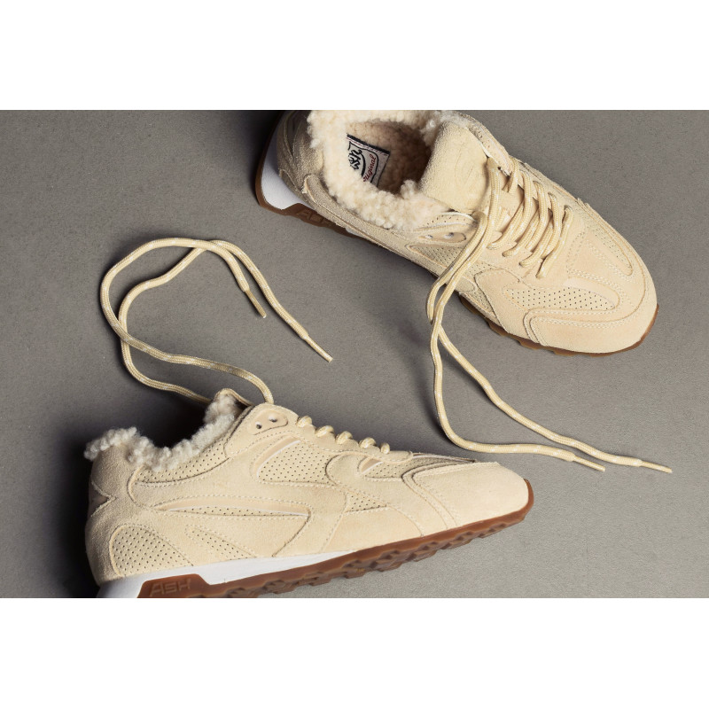 KASAR FUR Beige, Baskets running Ash