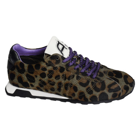 KILLBILL Kaki Léopard, Baskets running Ash