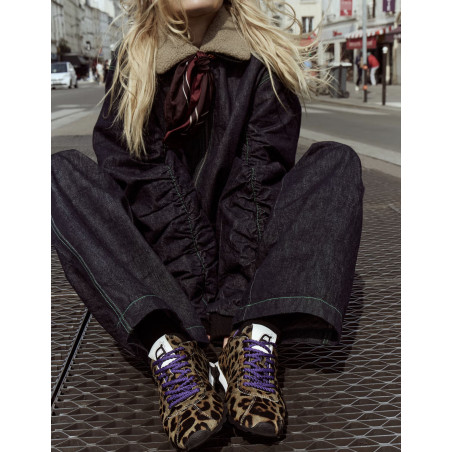 KILLBILL Kaki Léopard, Baskets running Ash