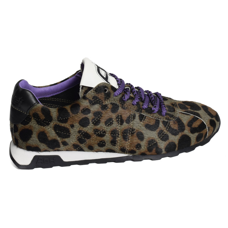 KILLBILL Kaki Léopard, Baskets running Ash
