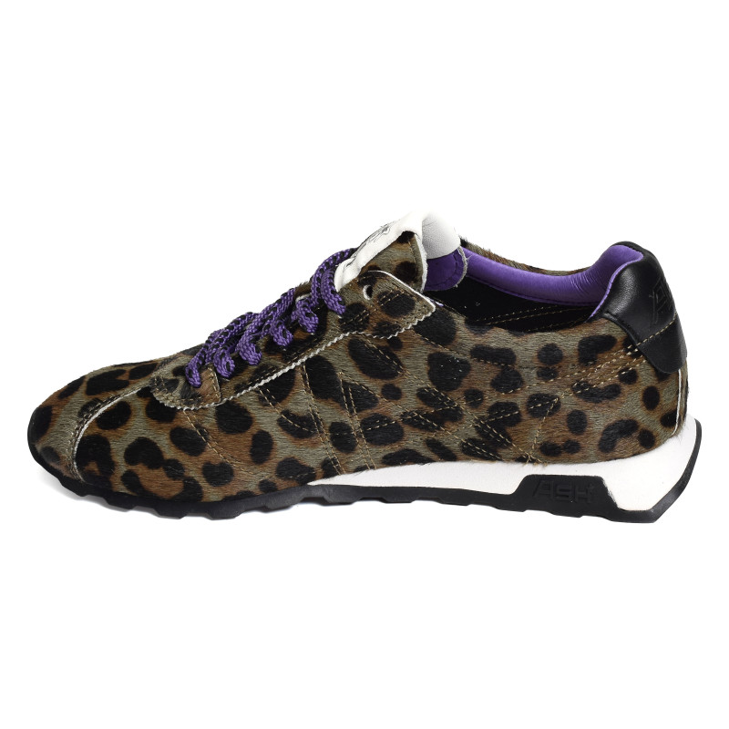 KILLBILL Kaki Léopard, Baskets running Ash