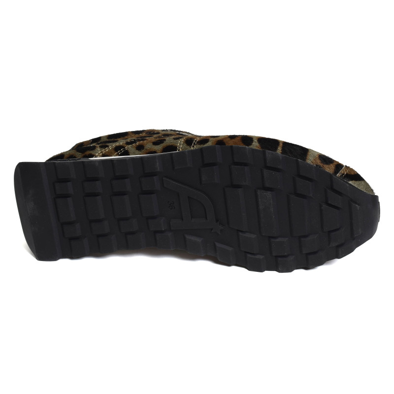 KILLBILL Kaki Léopard, Baskets running Ash