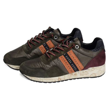 C1308 Kaki, Baskets running Cetti