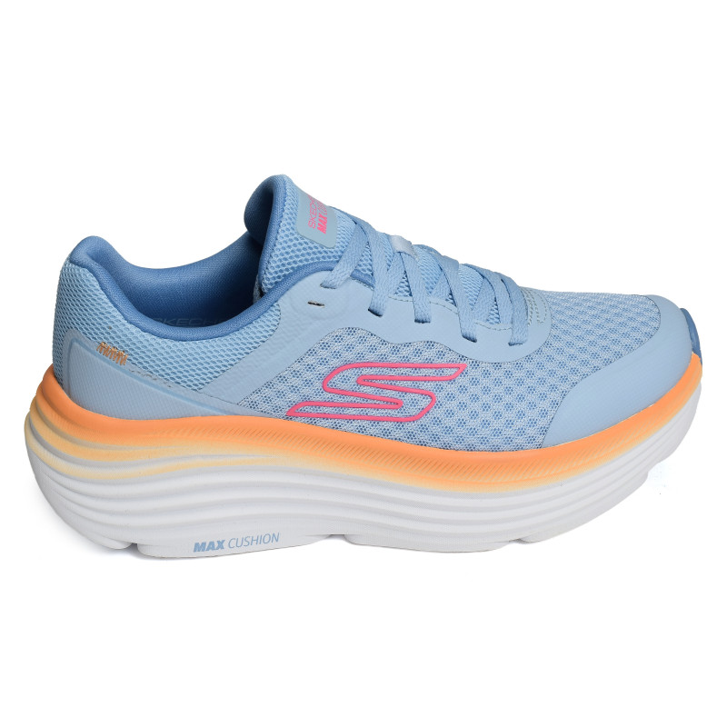 MAX CUSHIONING ENDEAVOUR Bleu Orange, Baskets running Skechers