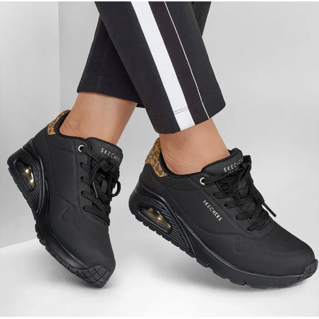 UNO JUNGLE NITE Noir Léopard, Sneakers basses Skechers
