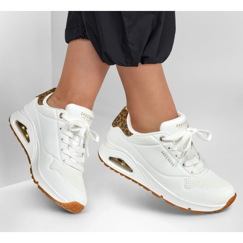 UNO JUNGLE NITE Blanc Léopard, Sneakers basses Skechers