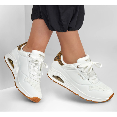 UNO JUNGLE NITE Blanc Léopard, Sneakers basses Skechers