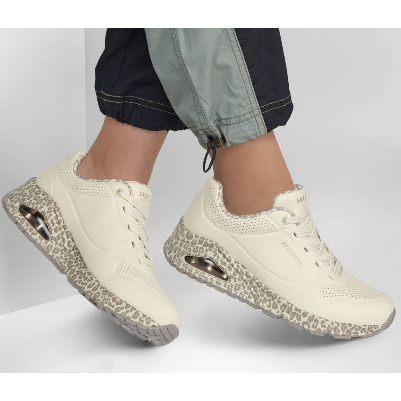 UNO SAFARI TIME Beige Léopard, Slip-On Skechers