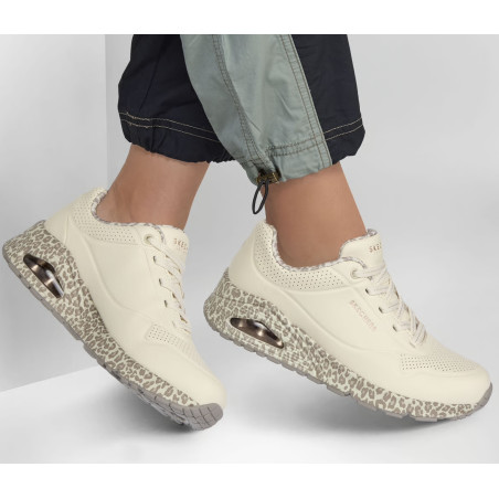 UNO SAFARI TIME Beige Léopard, Slip-On Skechers