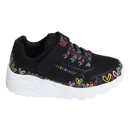 UNO LITE HEART CRAZE Noir Multicolore, Baskets running Skechers