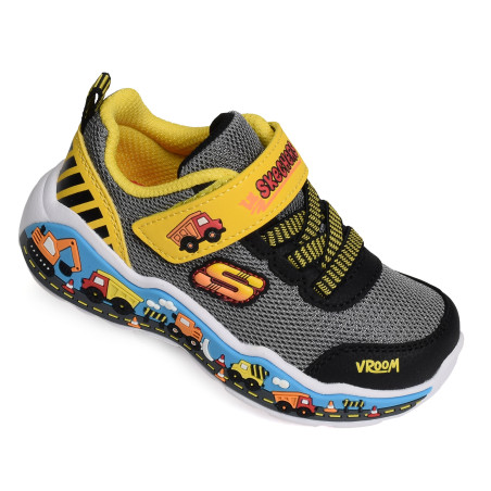 PLAY SCENE Noir Jaune, Baskets running Skechers