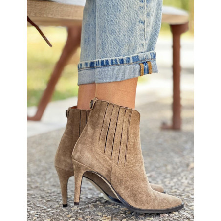 CLARA Taupe, Bottines Maroli