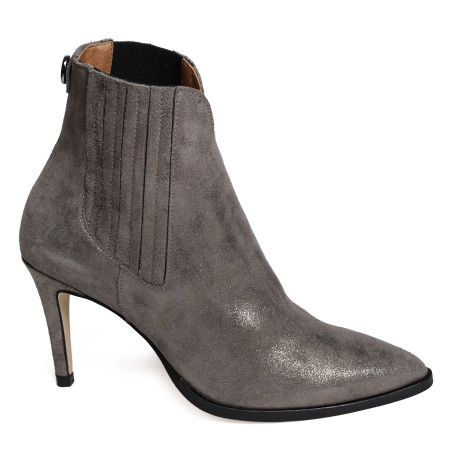CLARA Gris Métallisé, Bottines Maroli