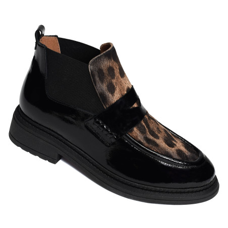 CV6403 Noir Léopard, Chelsea boots Rock & Rose