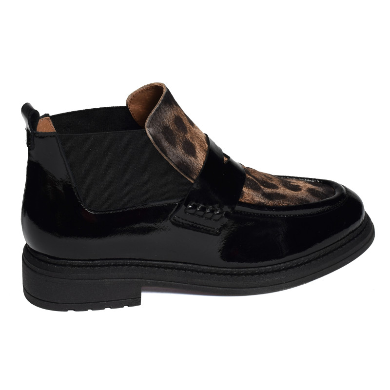 CV6403 Noir Léopard, Chelsea boots Rock & Rose
