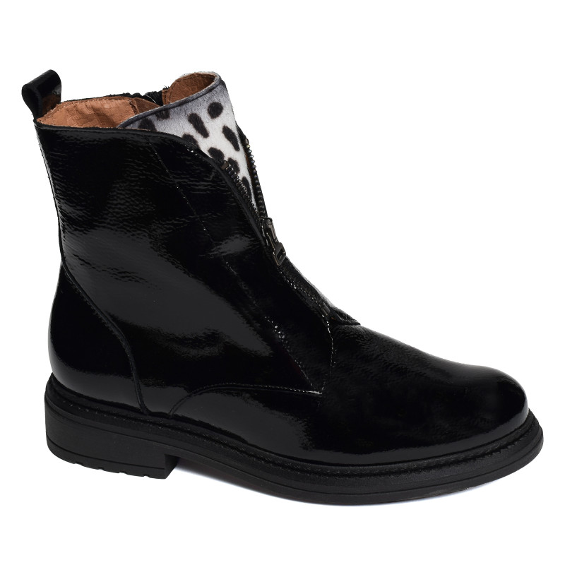 CV6405 Verni Noir, Bottines Rock & Rose